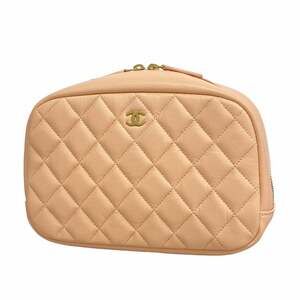 CHANEL Pink Caviar Leather Pouch